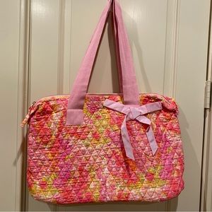 Love Shack Fancy Oran Weekender Bag Swaying Coral